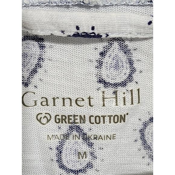 GARNET HILL Womens Med. Paisley Print Bohemian Bishop-Sleeve Knit Robe Pockets - Picture 9 of 9